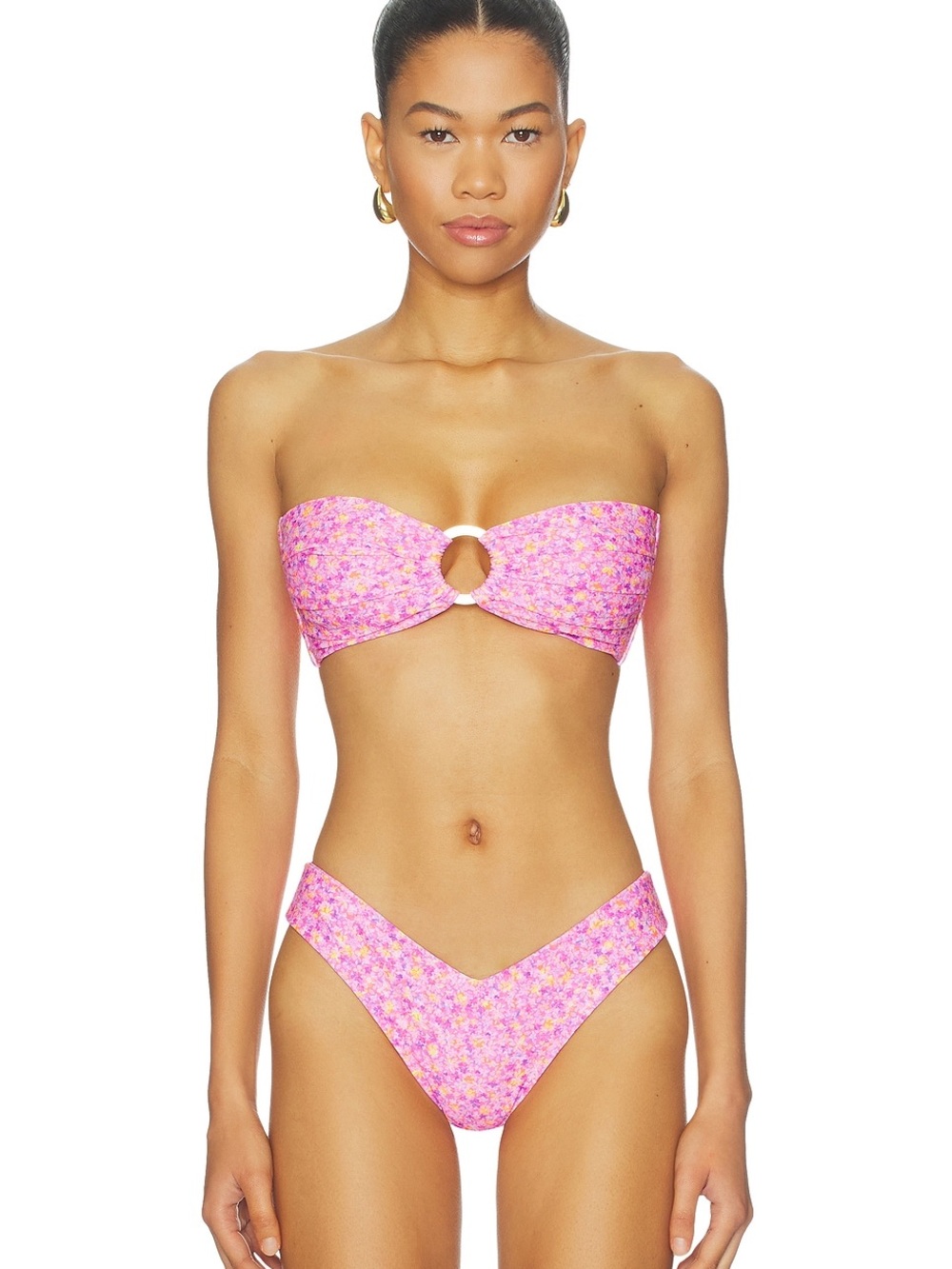 Kulani Kinis Gelato Bloom Strapless Bandeau Bikini Top Floral | Size M - Picture 3 of 15